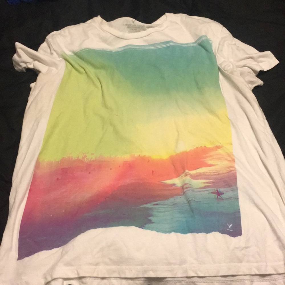 American eagle beach surfer T-shirt